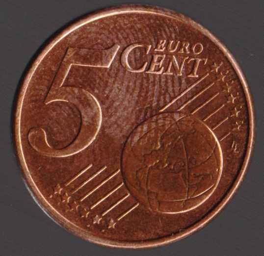 Греция 5 евроцентов 2009 года, корабль, танкер, VF Греция 5 евроцентов 2009 года, корабль, танкер, VF